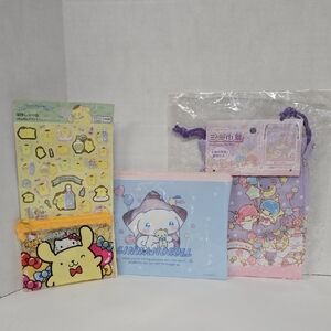 Sanrio Hello Kitty, Cinnamoroll, Pompompurin, Pochacco, Little Twin Stars Bundle